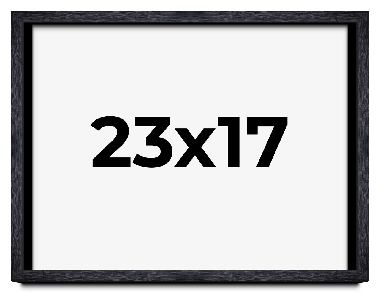 23x17 Shadow Box 1" Depth Black Picture Frame - UV Acrylic, Backing, Hanging Hardware